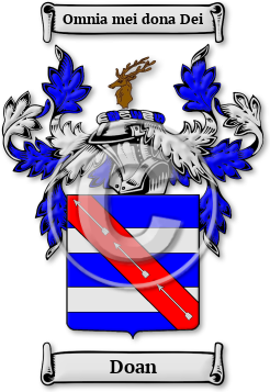 Doan Family Crest Download (jpg) Legacy Series - 150 DPI
