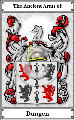 Dungen Family Crest Download (JPG)  Book Plated - 150 DPI