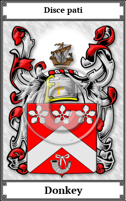 Donkey Family Crest Download (JPG)  Book Plated - 150 DPI