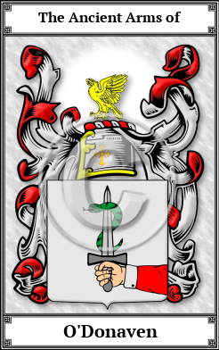O'Donaven Family Crest Download (JPG)  Book Plated - 150 DPI