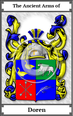 Doren Family Crest Download (JPG)  Book Plated - 150 DPI