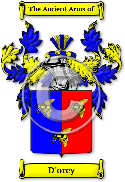 D'orey Family Crest Download (JPG) Legacy Series - 600 DPI