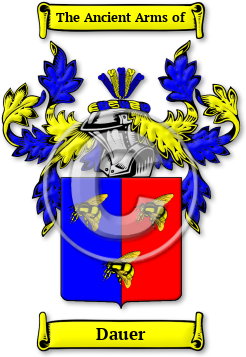 Dauer Family Crest Download (jpg) Legacy Series - 150 DPI