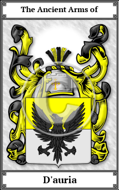 D'auria Family Crest Download (JPG)  Book Plated - 150 DPI