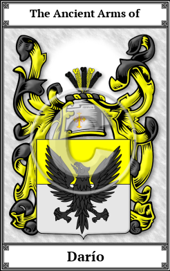 Darío Family Crest Download (JPG)  Book Plated - 150 DPI