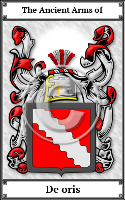 De oris Family Crest Download (JPG)  Book Plated - 150 DPI