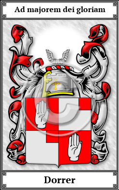 Dorrer Family Crest Download (JPG)  Book Plated - 150 DPI