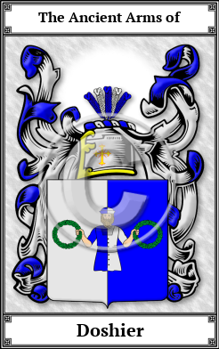 Doshier Family Crest Download (JPG)  Book Plated - 150 DPI