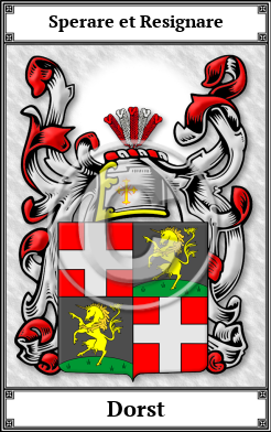 Dorst Family Crest Download (JPG) Book Plated - 600 DPI