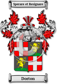 Dorton Family Crest Download (jpg) Legacy Series - 150 DPI