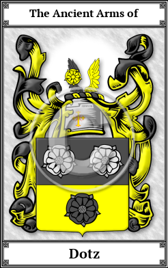 Dotz Family Crest Download (JPG)  Book Plated - 150 DPI