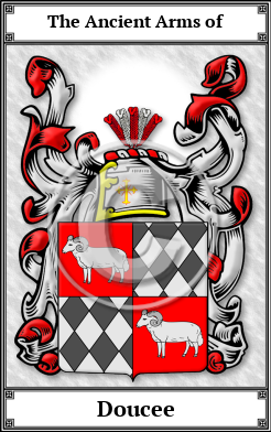 Doucee Family Crest Download (JPG) Book Plated - 600 DPI