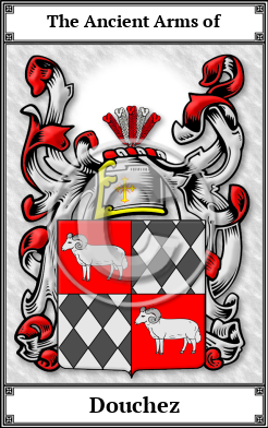 Douchez Family Crest Download (JPG) Book Plated - 600 DPI