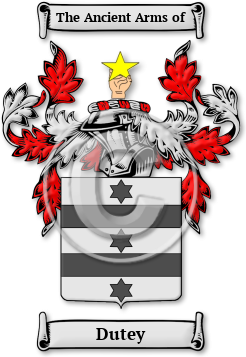 Dutey Family Crest Download (jpg) Legacy Series - 150 DPI