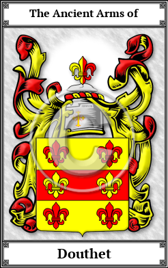 Douthet Family Crest Download (JPG)  Book Plated - 150 DPI