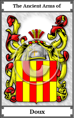 Doux Family Crest Download (JPG)  Book Plated - 150 DPI