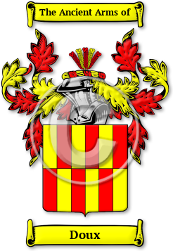 Doux Family Crest Download (jpg) Legacy Series - 150 DPI