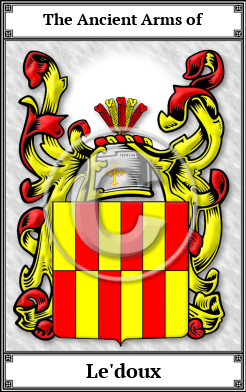 Le'doux Family Crest Download (JPG)  Book Plated - 150 DPI