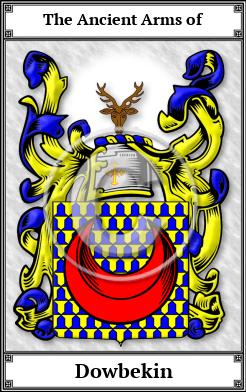 Dowbekin Family Crest Download (JPG) Book Plated - 600 DPI