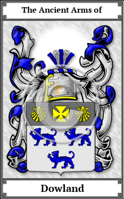 Dowland Family Crest Download (JPG) Book Plated - 300 DPI