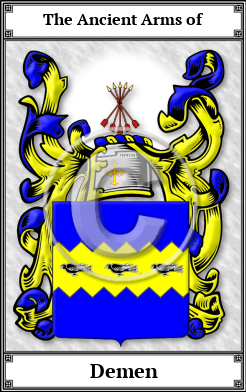 Demen Family Crest Download (JPG)  Book Plated - 150 DPI