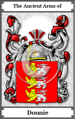 Dounie Family Crest Download (JPG)  Book Plated - 150 DPI