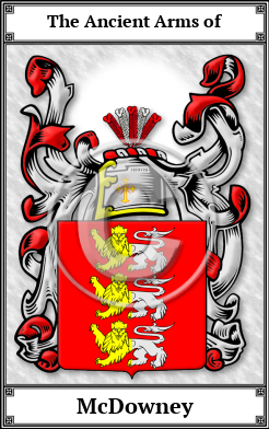 McDowney Family Crest Download (JPG)  Book Plated - 150 DPI