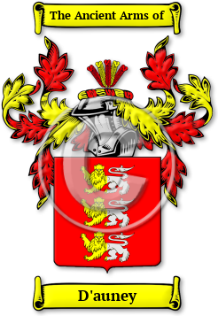D'auney Family Crest Download (jpg) Legacy Series - 150 DPI