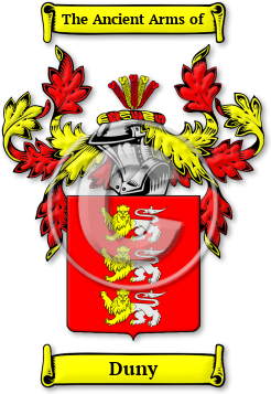 Duny Family Crest Download (jpg) Legacy Series - 150 DPI