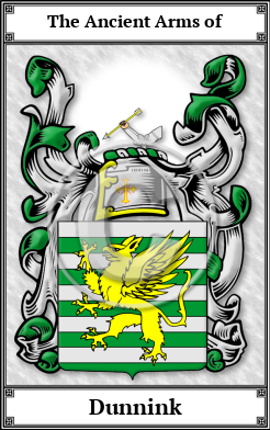 Dunnink Family Crest Download (JPG)  Book Plated - 150 DPI