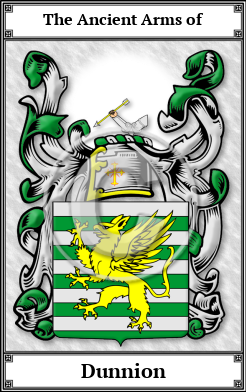 Dunnion Family Crest Download (JPG) Book Plated - 600 DPI
