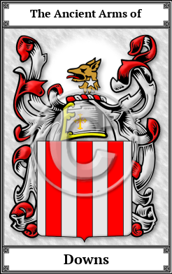 Downs Family Crest Download (JPG)  Book Plated - 150 DPI