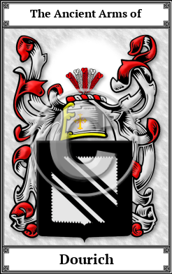 Dourich Family Crest Download (JPG)  Book Plated - 150 DPI