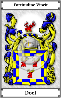 Doel Family Crest Download (JPG)  Book Plated - 150 DPI