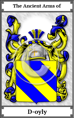 D-oyly Family Crest Download (JPG)  Book Plated - 150 DPI