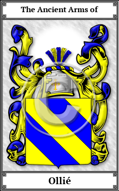 Ollié Family Crest Download (JPG) Book Plated - 600 DPI