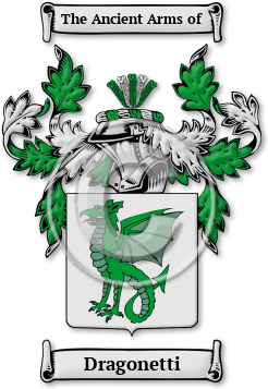 Dragonetti Family Crest Download (jpg) Legacy Series - 150 DPI