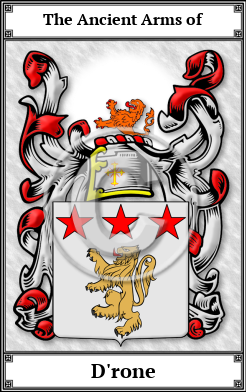 D'rone Family Crest Download (JPG)  Book Plated - 150 DPI