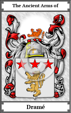 Dramé Family Crest Download (JPG)  Book Plated - 150 DPI