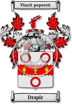 Drapir Family Crest Download (jpg) Legacy Series - 150 DPI