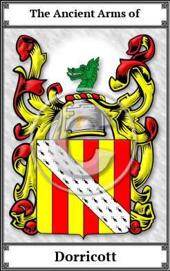 Dorricott Family Crest Download (JPG) Book Plated - 600 DPI