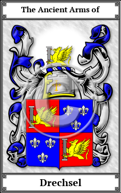 Drechsel Family Crest Download (JPG)  Book Plated - 150 DPI