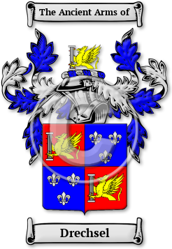 Drechsel Family Crest Download (jpg) Legacy Series - 150 DPI
