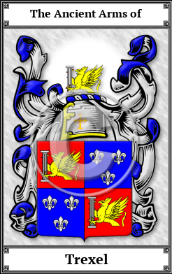 Trexel Family Crest Download (JPG)  Book Plated - 150 DPI
