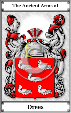 Drees Family Crest Download (JPG)  Book Plated - 150 DPI