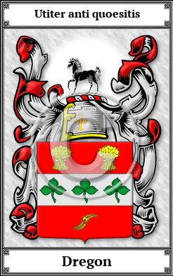 Dregon Family Crest Download (JPG)  Book Plated - 150 DPI