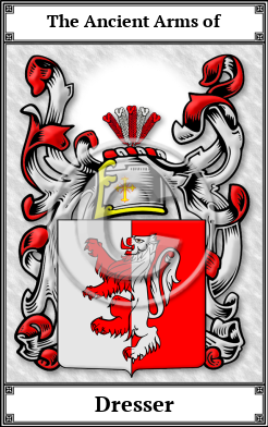 Dresser Family Crest Download (JPG)  Book Plated - 150 DPI