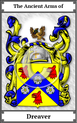 Dreaver Family Crest Download (JPG)  Book Plated - 150 DPI