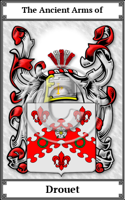 Drouet Family Crest Download (JPG) Book Plated - 600 DPI
