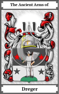 Dreger Family Crest Download (JPG)  Book Plated - 150 DPI